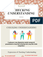 Checking Understanding: by Mrs Dira