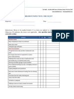 Workshop Inspection Checklist: Corrective Action