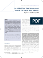 Perception of Final Year Hotel Management Students Towards Working in Hotel Industry