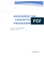 Programming Concepts Assignment Solutions