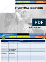 District Virtual Meeting: Tudela District August 9, 2021 8:30 - 9:30 A.M