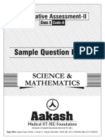 Sample Paper Science Maths Class X