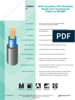 Standard Power Cables: XLPE Insulated, PVC Sheathed, Single Core Unarmoured Cables To BS7889