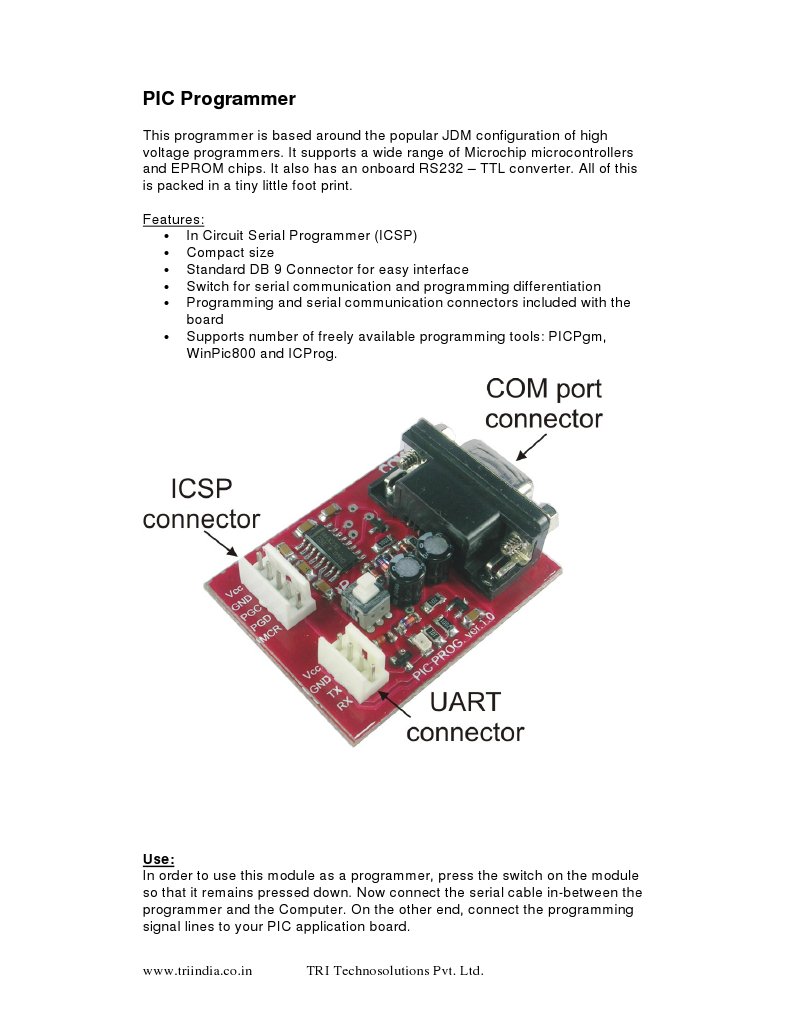 PIC Programmer | PDF | Microcontroller | Electrical Engineering