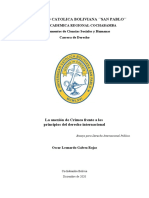 La Anexión de Crimea Frente A Los Principios Del Derecho Internacional