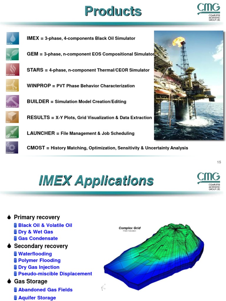 CMG Simulation Software Applications | PDF | Enhanced Oil Recovery ...