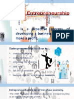 Is A Proactive Process of Developing A Business Venture To Make A Profit