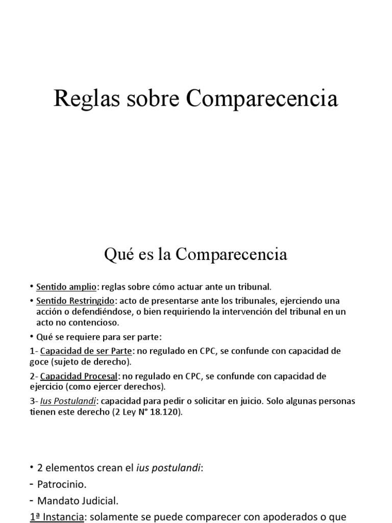 Normas de Comparecencia | PDF | Demanda judicial | Ley procesal