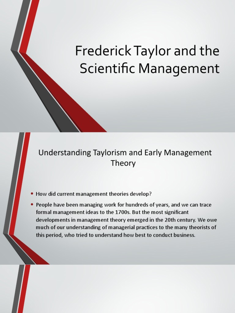 Understanding Taylorism and Management Theory | PDF | Bureaucracy ...