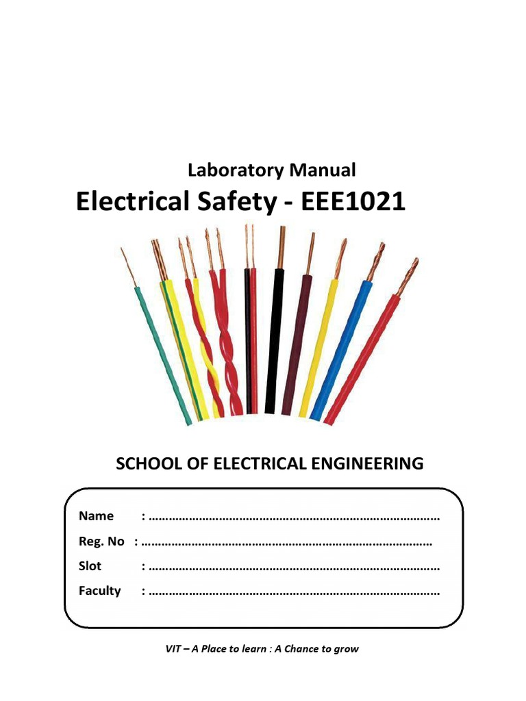 Electrical Safety - EEE1021: Laboratory Manual | PDF | Fuse (Electrical ...