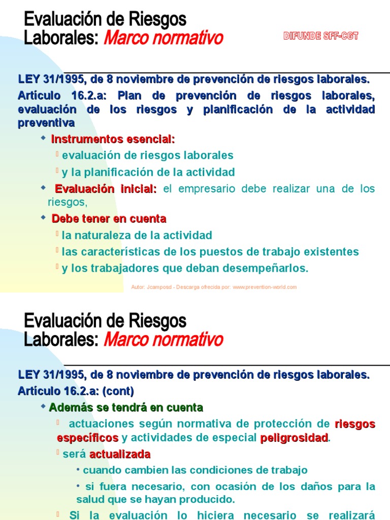 Evaluacion de Riesgos | PDF | Riesgo | Seguridad y salud ocupacional