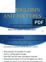 Hemoglobin and Its Types: DR Roomi Aijaz Memon Department of Phusiology Isra University Hyderabad