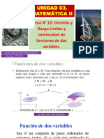 Tema #11 Dominio de Las Funciones de Dos Variables - Limites y Continuidad