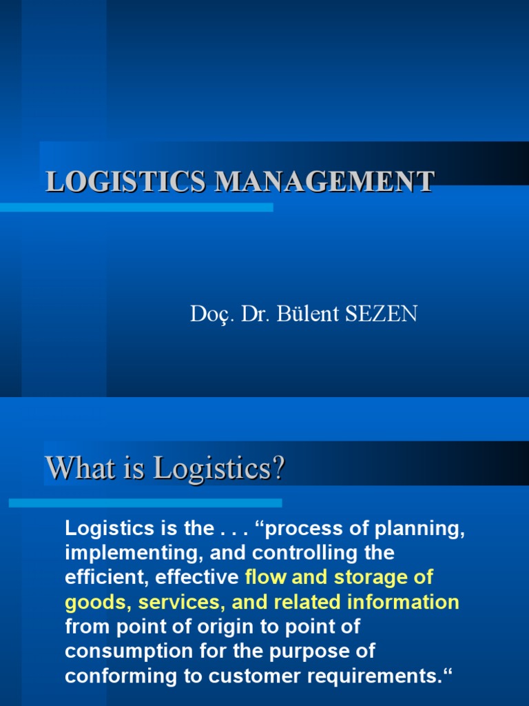 Logistics Management | PDF | Cargo | Warehouse