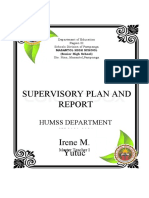 Supervisory Plan And: Humss Department