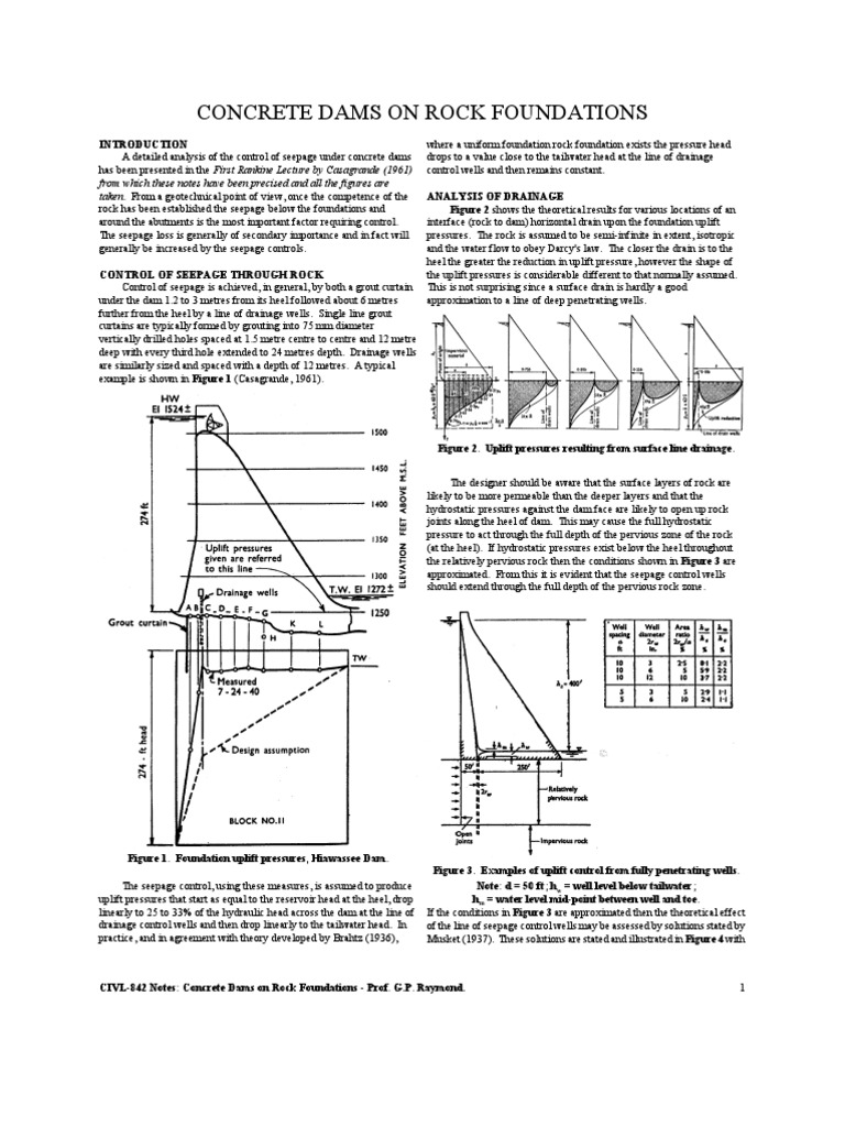 0c1-Concrete Dams On Rock Foundationsw | PDF | Dam | Soil Mechanics