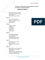 Programa de Especialización: "Formación de Extensionistas Acuícolas en Sistemas Intensivos Biofloc" Grupos de Trabajo