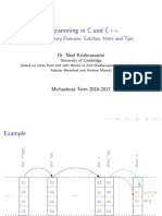 Programming in C and C++: 4. Misc. Library Features, Gotchas, Hints and Tips