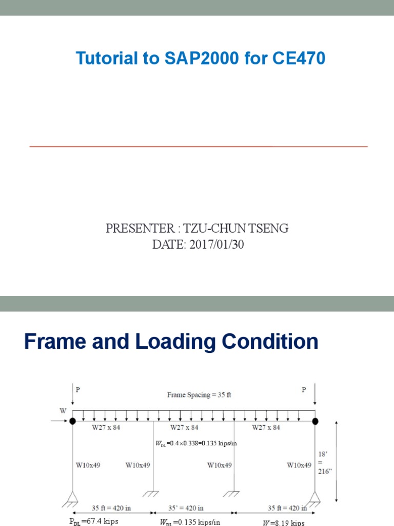 SAP2000 Tutorial for CE470 Students | PDF | Science & Mathematics ...
