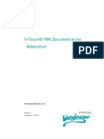 Intouch® Hmi Documentation Addendum: Invensys Systems, Inc
