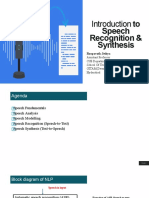 Introduction to Speech Recognition & Synthesis
