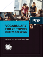 Vocabulary For 20 Topics in IELTS Speaking