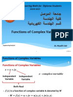 Functions of Complex Variables Diploma2021