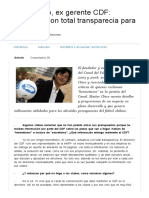 CIPER Chile (2012) Matías Claro, Ex Gerente CDF_ “Actuamos Con Total Transparecia Para Informar”