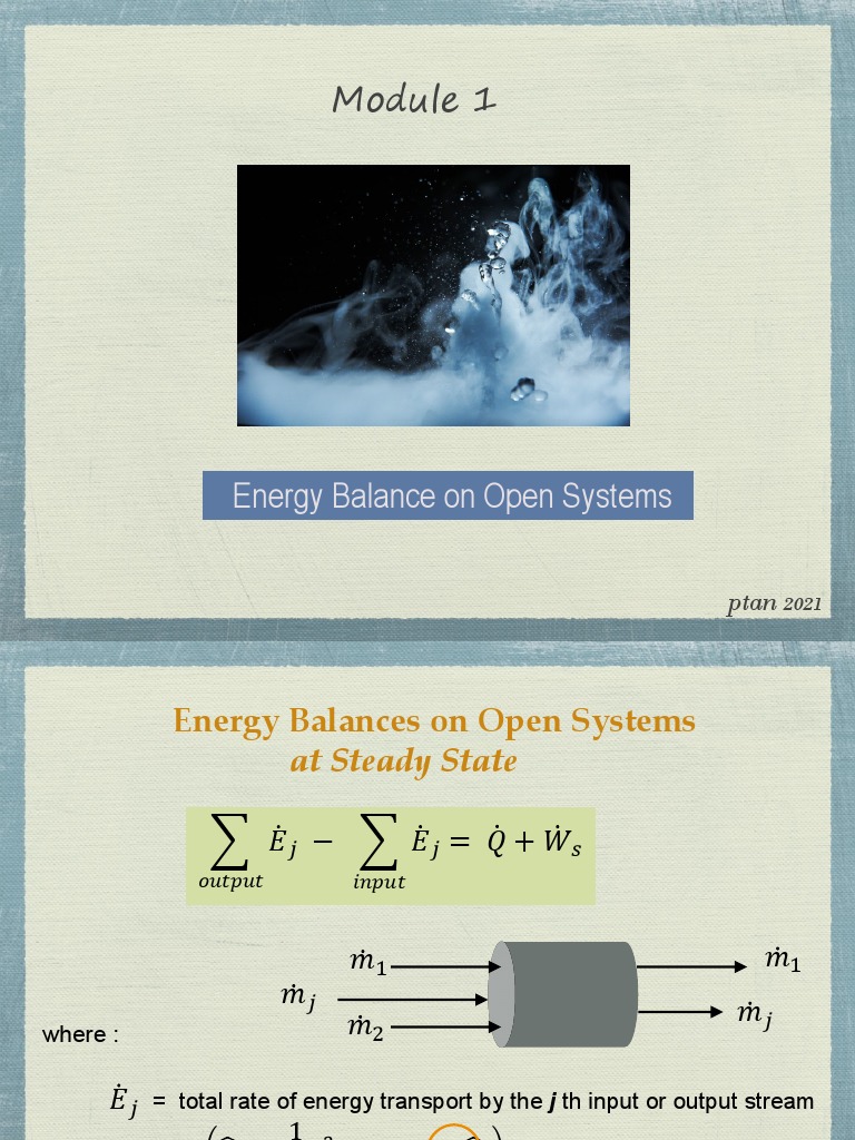 Energy Balances on Open Systems PDF Boiler Steam