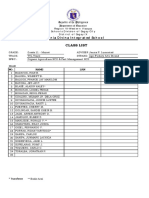 SHS Classlist