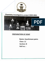 Chemistry Investigatory Project 2020-2021: Preparation of Soap