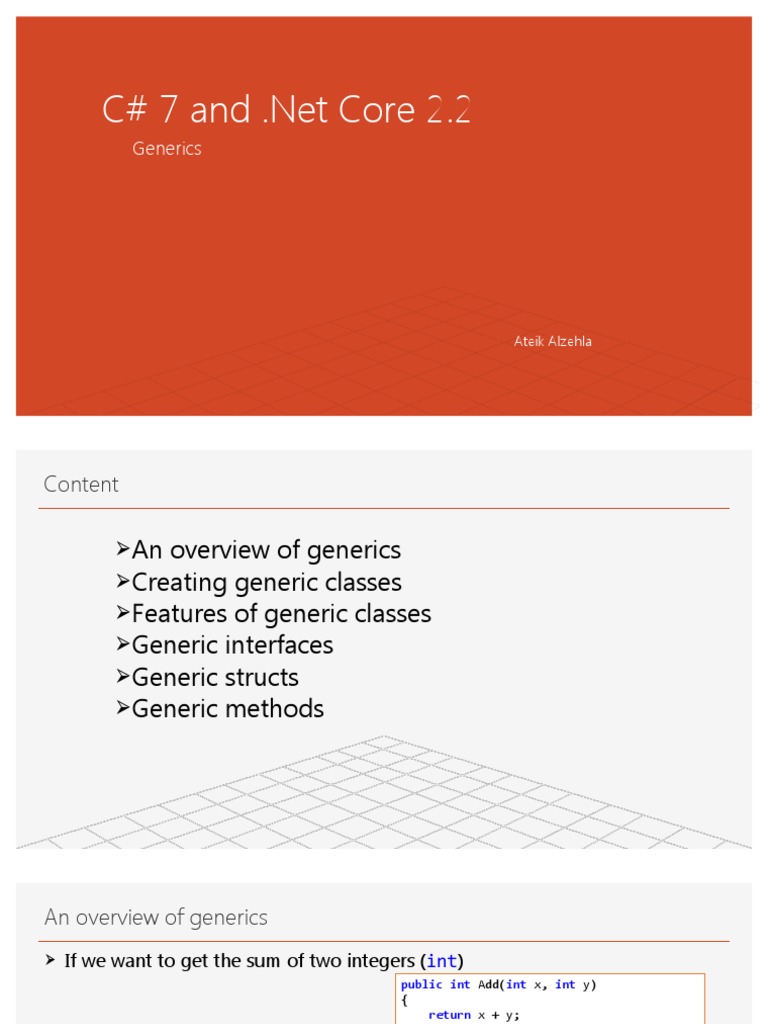 An InDepth Look at Generics in C and Core Creating Generic