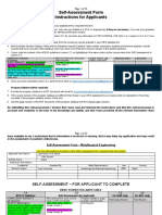 Self-Assessment Form Instructions For Applicants: Page 1 of 10