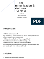 SIU Telecommunication & Electronic 3d Class: Lecture