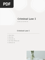 Criminal Law I: by Wei Lum and Kah Yee