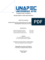 Análisis Del Proceso de La Cadena de Frío para La Exportación de Aguacate Desde República Dominicana Hacia China. Ultima Actualizacion