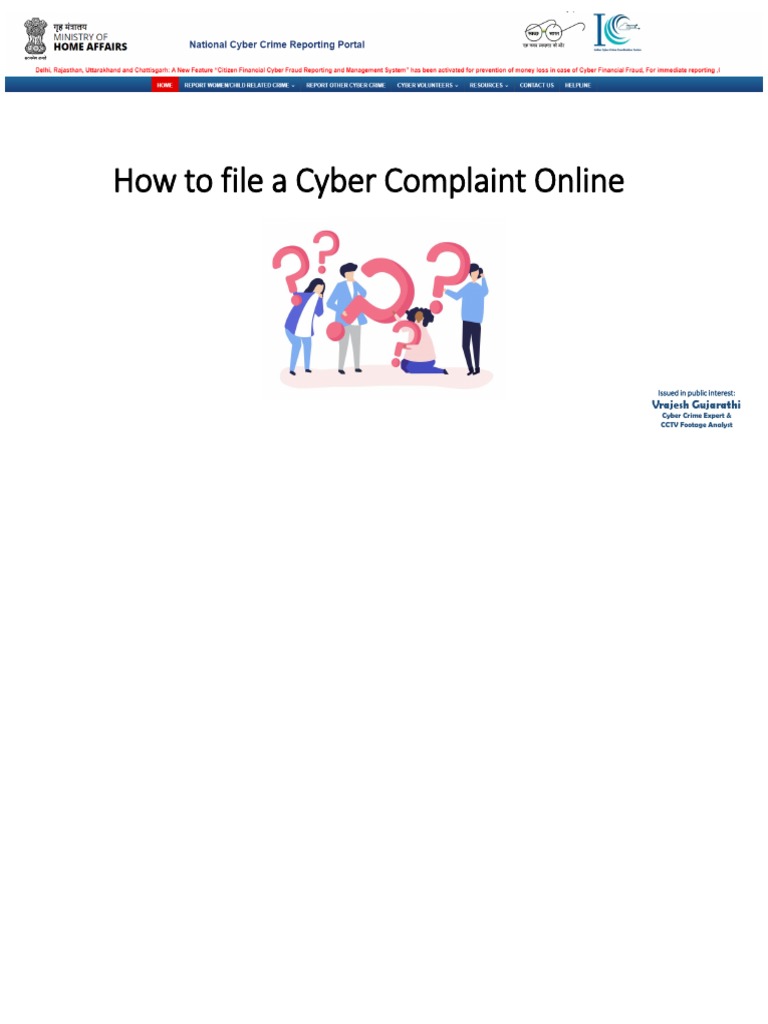 Filing Cyber Crime Complaints Online | PDF | Cybercrime | Closed ...