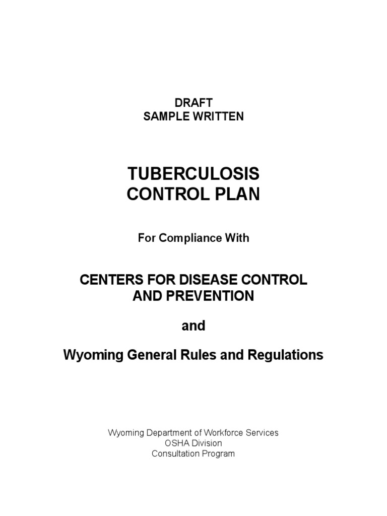 Tuberculosis Control Plan PDF Personal Protective Equipment