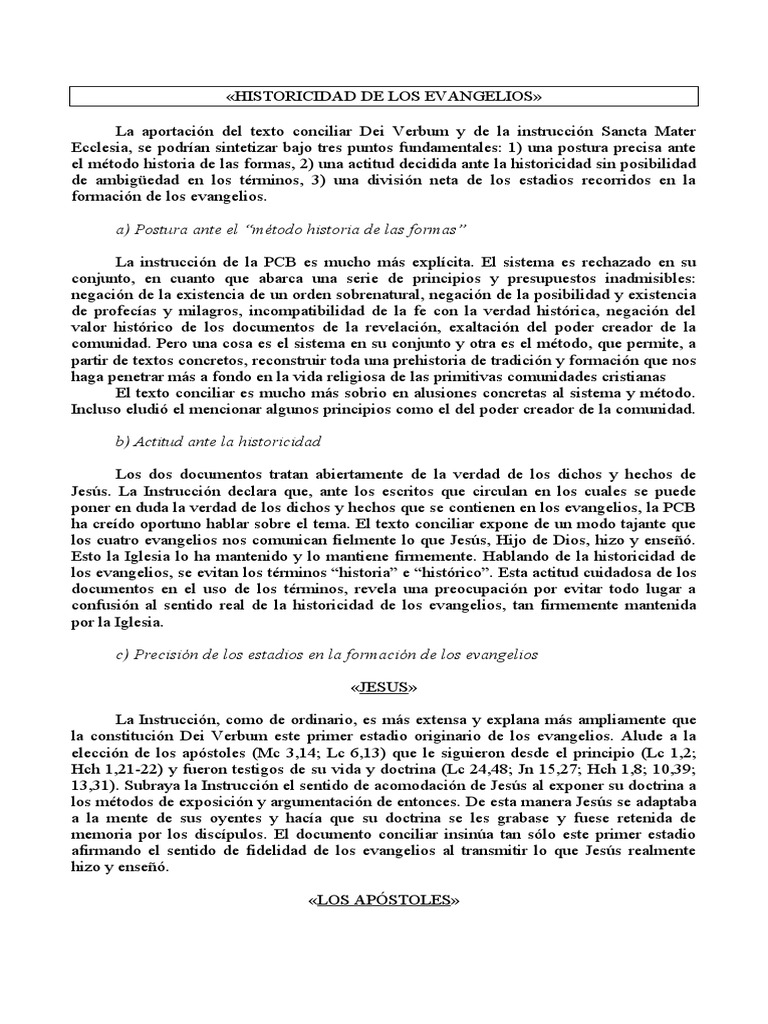 Historicidad de Los Evangelios Descargar gratis PDF Jesús