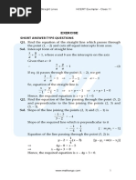 Ncert Exemplar Math Class 11 Chapter 10 Straight Lines