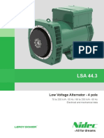 Low Voltage Alternator - 4 Pole: 70 To 200 kVA - 50 HZ / 88 To 250 kVA - 60 HZ Electrical and Mechanical Data