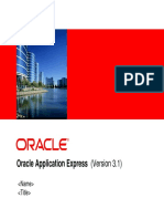 Oracle Application Express (Version 3.1)