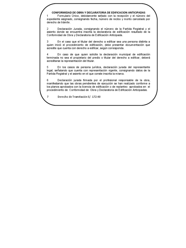 Requisitos para Declaratoria de Edificación | PDF | Derecho