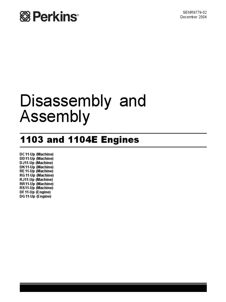 Perkins 1103 & 1104 Disassembly and Assembly PDF Pump Electrical