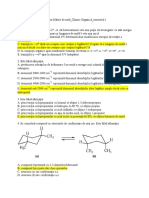 Raspunsuri - Test Grila - Examen Marire de Nota - Chimie Organica - Sem 1