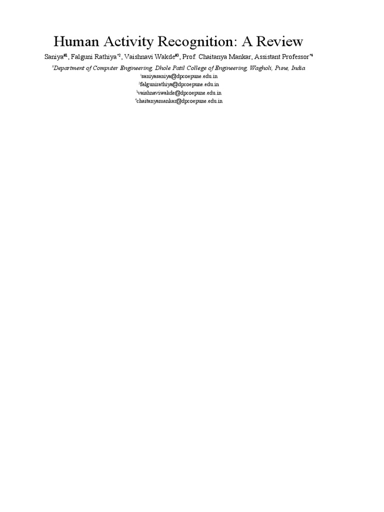 Human Activity Recognition: A Review | PDF | Artificial Neural Network ...
