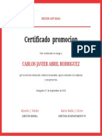 Rojo Blanco y Negro Minimalista Trabajo Certificado