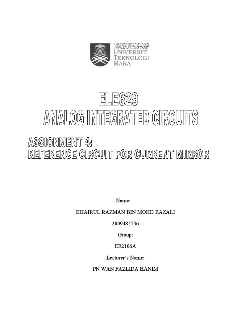 Current Reference Circuit Analysis | PDF | Amplifier | Capacitor