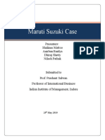 Maruti Suzuki - International Business - Project Report