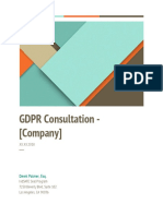 GDPR Consultation - (Company) : Derek Palmer, Esq